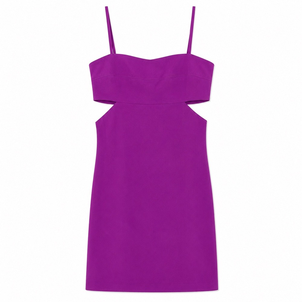 Emory Park‎ Magenta Cutout Mini Dress NWT Square Neck Bodycon Party Small